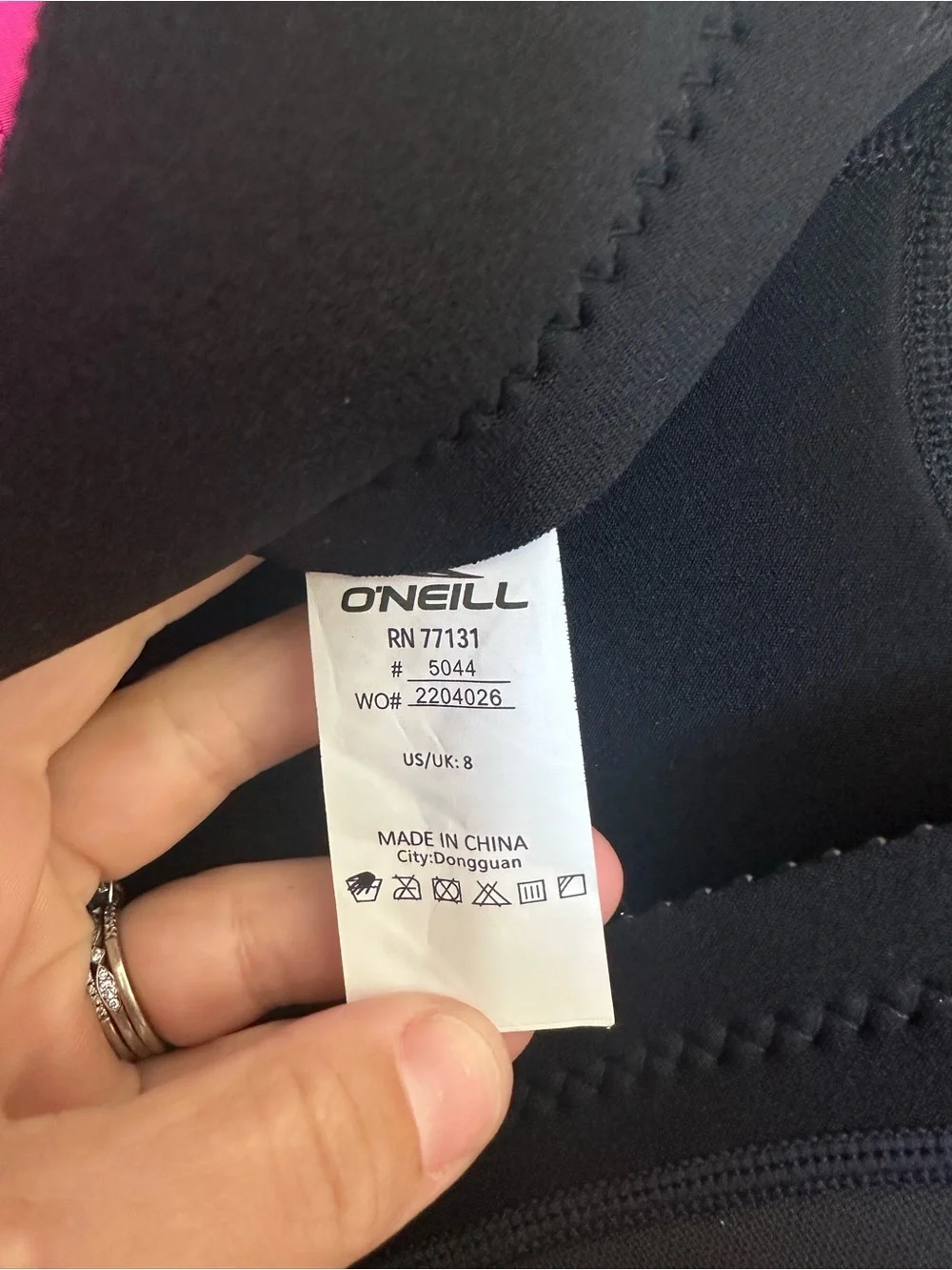 O’Neill Reactor II Youth Size 8 Pink Black 3/2mm Full Surf Wetsuit
